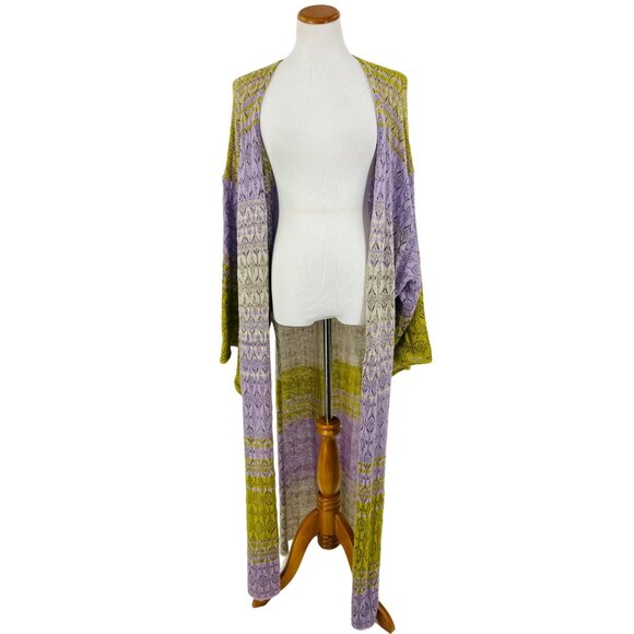 RARE Free People Boho Bell Sleeve & Side Slits Kimono Cardigan - Picture 14 of 16